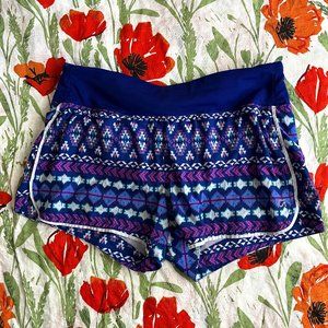 patterned running shorts